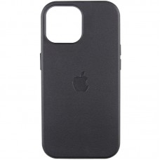 Шкіряний чохол Leather Case (AAA) with MagSafe and Animation для Apple iPhone 14 (6.1")  Midnight - 00000057152_20