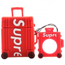 Силіконовий футляр Brand для навушників AirPods 1/2 + кільце  Supreme red - 00000066373_1
