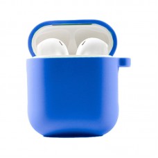 Силіконовий футляр з мікрофіброю для навушників Airpods 1/2  Синій / Royal blue - 00000039442_22