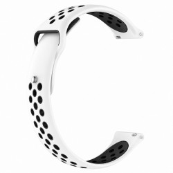 Силіконовий ремінець Active Air для Smart Watch 20mm  White / Black - 00000085757_2