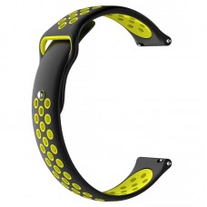 Силіконовий ремінець Active Air для Smart Watch 22mm  Black / Yellow - 00000085758_2