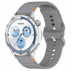 Силіконовий ремінець Wavy для Smart Watch 22mm  Gray - 00000077066_5