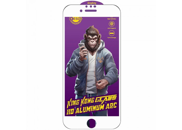 Захисне скло 5D Anti-static Purple (тех.пак) для Apple iPhone 7 / 8 / SE (2020) (4.7