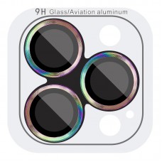 Захисне скло Metal Classic на камеру (у упак.) для Apple iPhone 14 Pro (6.1") / 14 Pro Max (6.7")  Бузковий / Rainbow - 00000055940_4