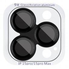 Захисне скло Metal Classic на камеру (у упак.) для Apple iPhone 15 Pro (6.1") / 15 Pro Max (6.7")  Чорний / Midnight - 00000065702_1