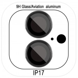 Захисне скло Metal Classic на камеру (у упак.) для Apple iPhone 17 (6.3")  Чорний / Black - 00000080471_1