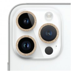 Захисне скло Metal Sparkles на камеру (у упак.) для Apple iPhone 15 Pro (6.1") /15 Pro Max (6.7")  Золотий / Gold - 00000065699_3