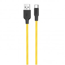 Дата кабель Hoco X21 Plus Silicone Type-C Cable (1m)  Black / Yellow - 00000035217_5