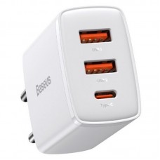 СЗУ Baseus Compact Quick Charger 30W QC+ PD (1Type-C + 2USB) (CCXJ-E)  Белый - 00000053139_2