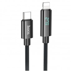 Дата кабель Hoco U125 Benefit 27W Type-C to Lightning (1.2m)  Black - 00000069104_1