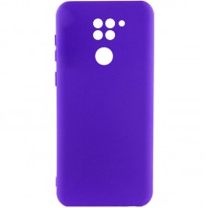 Чехол TPU GETMAN Liquid Silk Full Camera для Xiaomi Redmi Note 9 / Redmi 10X  Синий / Iris - 00000073806_10