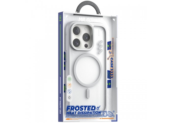 TPU+PC чохол Blueo Frosted Heat Dissipation Stand with MagSafe для Apple iPhone 16 Pro Max (6.9