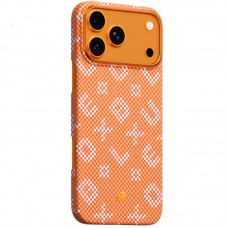 TPU+PC чохол Blueo Gilded Tactile Woven with MagSafe для Apple iPhone 17 Pro (6.3")  Orange - 00000085976_2