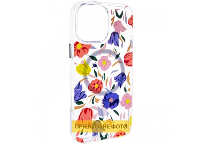 TPU+PC чохол Clear Garden with MagSafe для Apple iPhone 16 (6.1