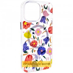 TPU+PC чохол Clear Garden with MagSafe для Apple iPhone 17 (6.3")  Tropical Art - 00000080896_3