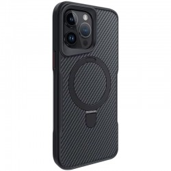 TPU+PC чохол Metal Buttons with MagSafe Carbon Ring для Apple iPhone 14 Pro (6.1")  Чорний - 00000073482_1