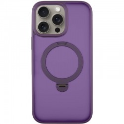 TPU+PC чохол Metal Buttons with MagSafe Colorful HQ Ring для Apple iPhone 14 Pro (6.1")  Purple - 00000071492_3