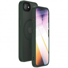 TPU+PC чохол Metal Buttons with MagSafe Colorful для Apple iPhone 16e (6.1")  Зелений / Dark Green - 00000076849_3