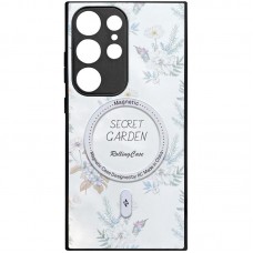 TPU+PC чохол Secret Garden with MagFit для Samsung Galaxy S24 Ultra  White - 00000074747_5