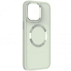 TPU чохол Bonbon Metal Style with MagSafe для Apple iPhone 14 (6.1")  Білий / White - 00000064357_1
