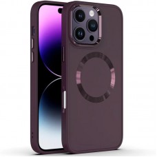 TPU чохол Bonbon Metal Style with MagSafe для Apple iPhone 16 Pro (6.3")  Бордовий / Plum - 00000074339_2