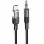 Аудіо кабель Aux Hoco UPA27 Spirit transparent (Type-C to AUX 3.5mm) (1.2m)