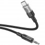 Аудіо кабель Aux Hoco UPA27 Spirit transparent (Type-C to AUX 3.5mm) (1.2m)