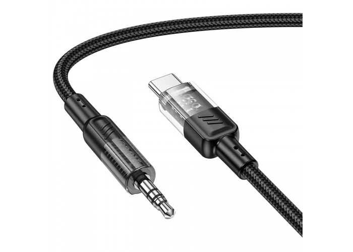 Аудіо кабель Aux Hoco UPA27 Spirit transparent (Type-C to AUX 3.5mm) (1.2m)