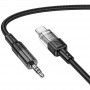 Аудіо кабель Aux Hoco UPA27 Spirit transparent (Type-C to AUX 3.5mm) (1.2m)