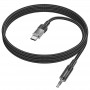 Аудіо кабель Aux Hoco UPA27 Spirit transparent (Type-C to AUX 3.5mm) (1.2m)