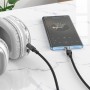 Аудіо кабель Aux Hoco UPA27 Spirit transparent (Type-C to AUX 3.5mm) (1.2m)