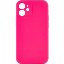 Чохол Silicone Case Full Camera Protective (AA) NO LOGO для Apple iPhone 12 (6.1")  Рожевий / Barbie pink - 00000070224_17