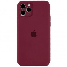 Чохол Silicone Case Full Camera Protective (AA) для Apple iPhone 12 Pro Max (6.7")  Бордовий / Plum - 00000042253_3