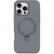 Чохол Silicone Case Full Protective NO LOGO with Ring для Apple iPhone 16 Pro (6.3")  Grey - 00000078488_4