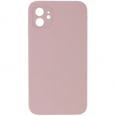 Чохол Silicone Case Square Full Camera Protective (AA) NOLOGO для Apple iPhone 11 (6.1")  Рожевий / Pink Sand - 00000072154_19