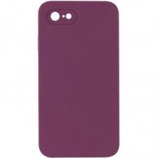 Чохол Silicone Case Square Full Camera Protective (AA) NOLOGO для Apple iPhone 7/8/SE (2020) (4.7")  Бордовий / Maroon - 00000072149_4
