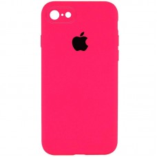 Чохол Silicone Case Square Full Camera Protective (AA) для Apple iPhone 7/8/SE (2020) (4.7")  Рожевий / Barbie pink - 00000040229_39