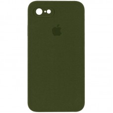 Чохол Silicone Case Square Full Camera Protective (AA) для Apple iPhone 7/8/SE (2020) (4.7")  Зелений / Dark Olive - 00000040229_41
