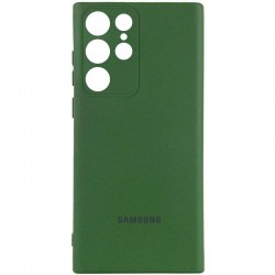 Чохол Silicone Cover Lakshmi Full Camera (AA) with logo для Samsung Galaxy S24 Ultra  Зелений / Dark green - 00000080336_2