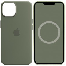 Чохол Silicone case (AAA) with Magsafe and Animation для Apple iPhone 14 Pro (6.1")  Зелений / Olive - 00000072056_4
