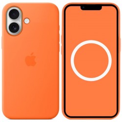 Чохол Silicone case (AAA) with Magsafe and Animation для Apple iPhone 17 (6.3")  Orange - 00000081568_12