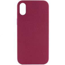 Чохол Silicone Case Full Protective (AA) NO LOGO для Apple iPhone XS Max (6.5")  Бордовий / Maroon - 00000072443_6