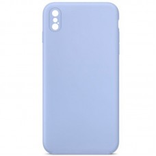 Чохол Silicone Case Square Full Camera Protective (AA) NOLOGO для Apple iPhone XS Max (6.5")  Блакитний / Lilac Blue - 00000072152_5