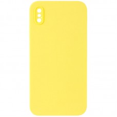Чохол Silicone Case Square Full Camera Protective (AA) NOLOGO для Apple iPhone XS Max (6.5")  Жовтий / Yellow - 00000072152_7