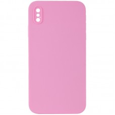 Чохол Silicone Case Square Full Camera Protective (AA) NOLOGO для Apple iPhone XS Max (6.5")  Рожевий / Light pink - 00000072152_18