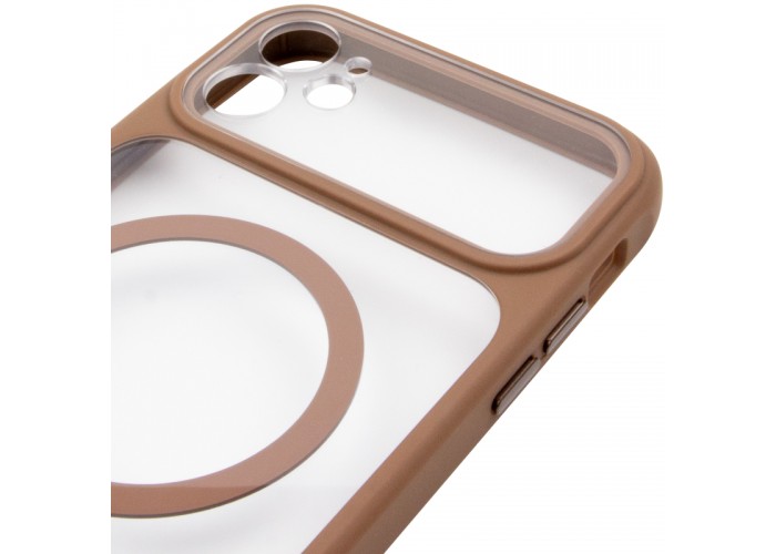 Чохол TPU+PC GETMAN Moon Clear with MagSafe для Apple iPhone 12 (6.1