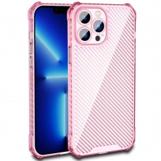 Чохол TPU Ease Carbon color series для Apple iPhone 12 Pro Max (6.7")  Рожевий / Прозорий - 00000055697_2
