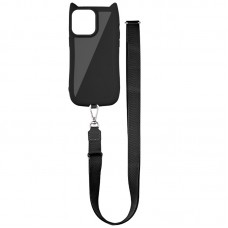 Чохол TPU GETMAN Cat with straps для Apple iPhone 12 Pro Max (6.7")  Black - 00000078777_1