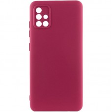 Чохол TPU GETMAN Liquid Silk Full Camera для Samsung Galaxy A51  Бордовий / Marsala - 00000073792_1