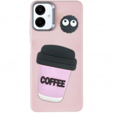 Чохол TPU Leather Toys для Samsung Galaxy A06  Coffee / Pink - 00000076379_8